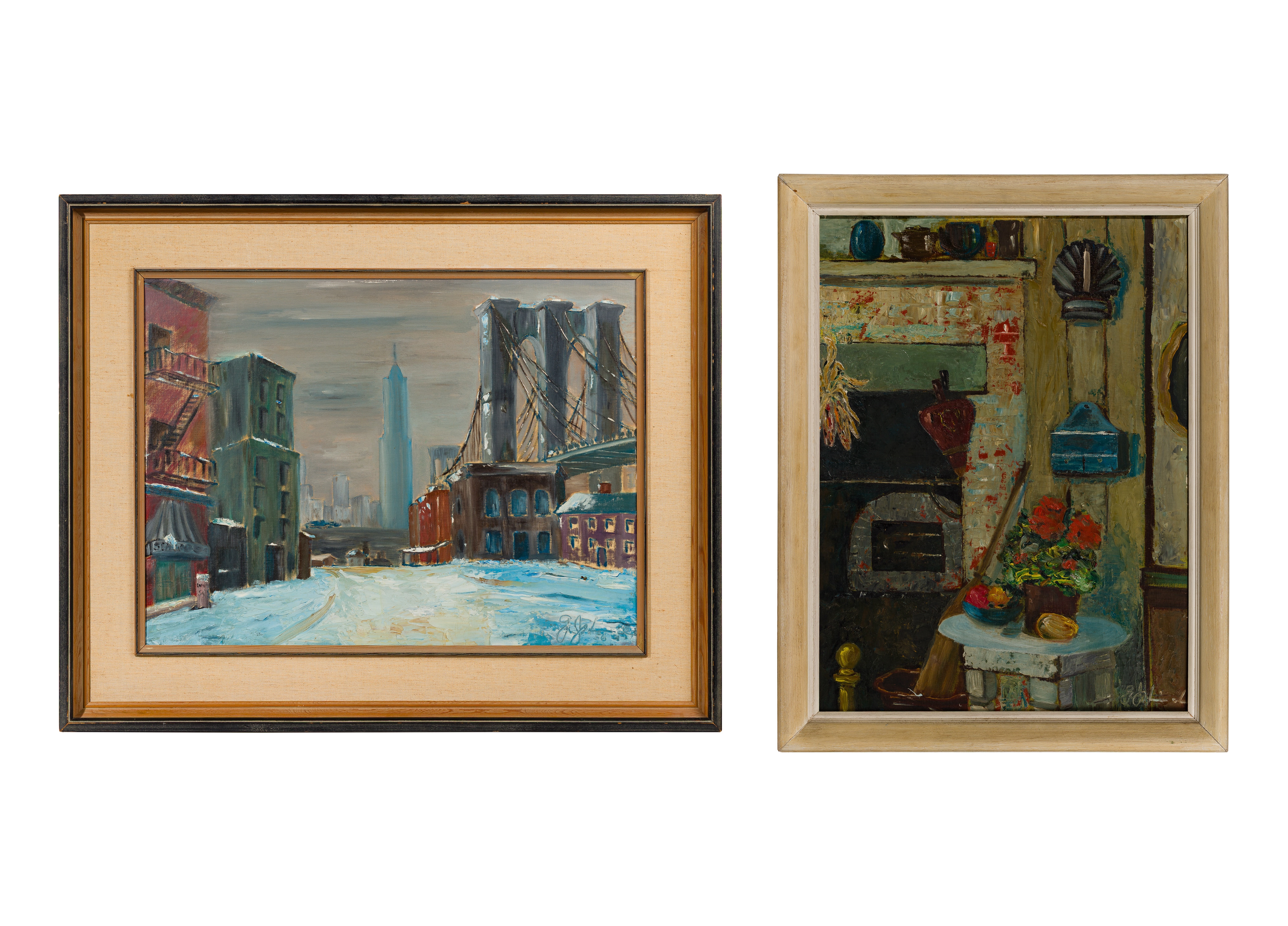 Artwork by George Hirsch, The Bridge, Made of Oils on Board