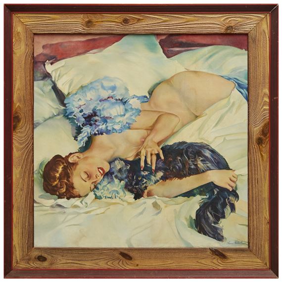 Reclining Nude with Cat by Joseph Mallord William Turner