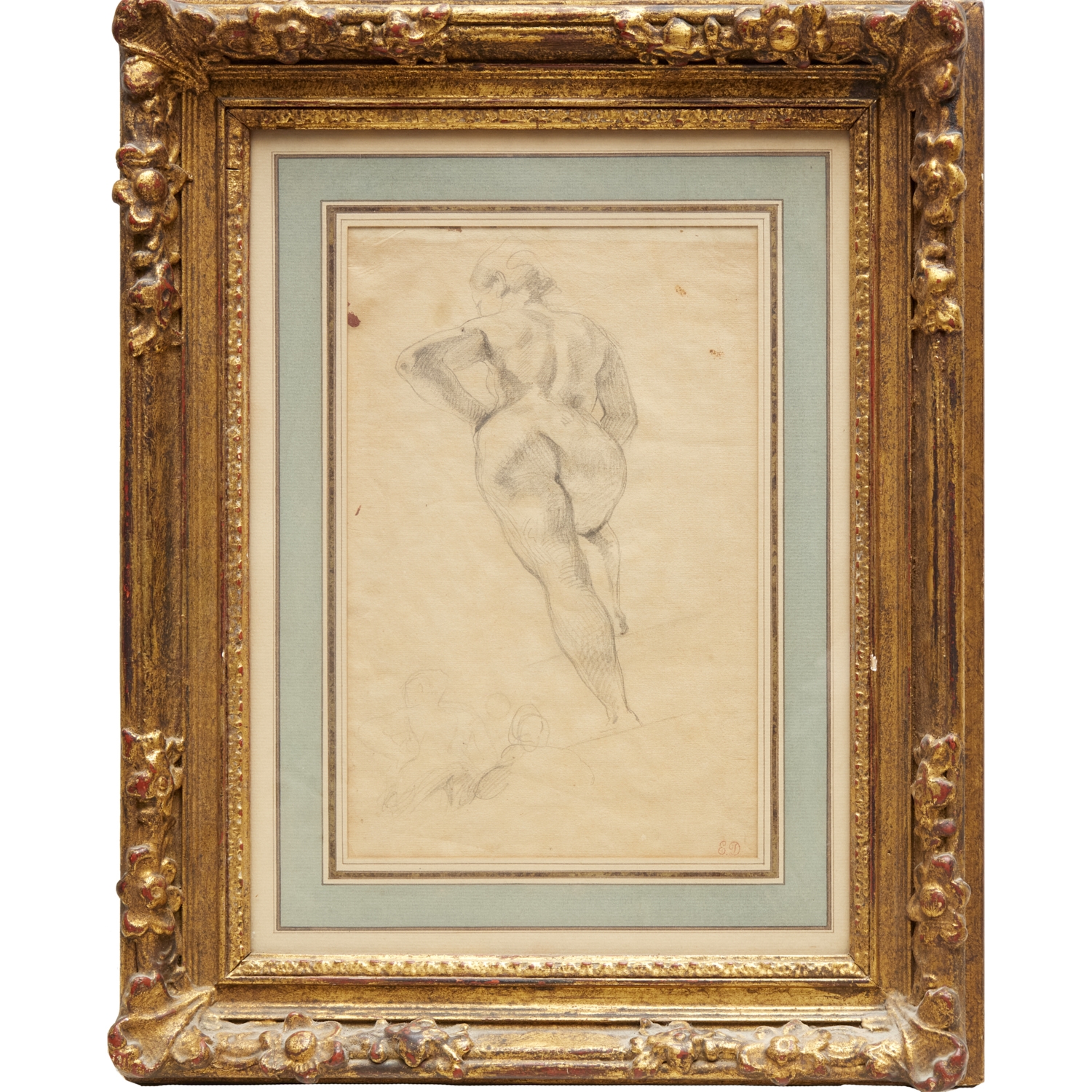 Artwork by Eugène Delacroix, Nude Female, Made of Graphite On Paper