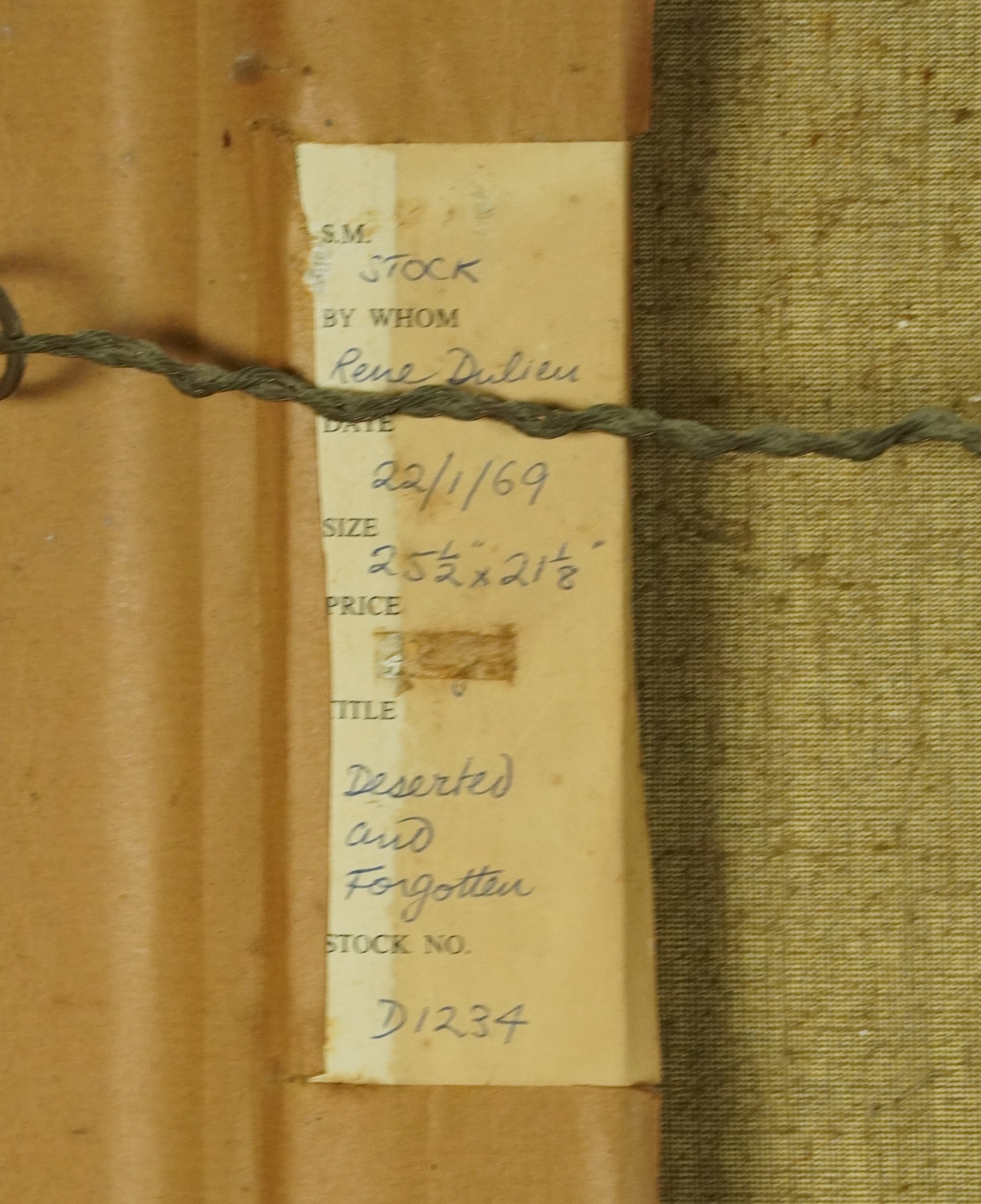 Artwork by René Dulieu, Deserted and Forgotten, Made of oil on canvas