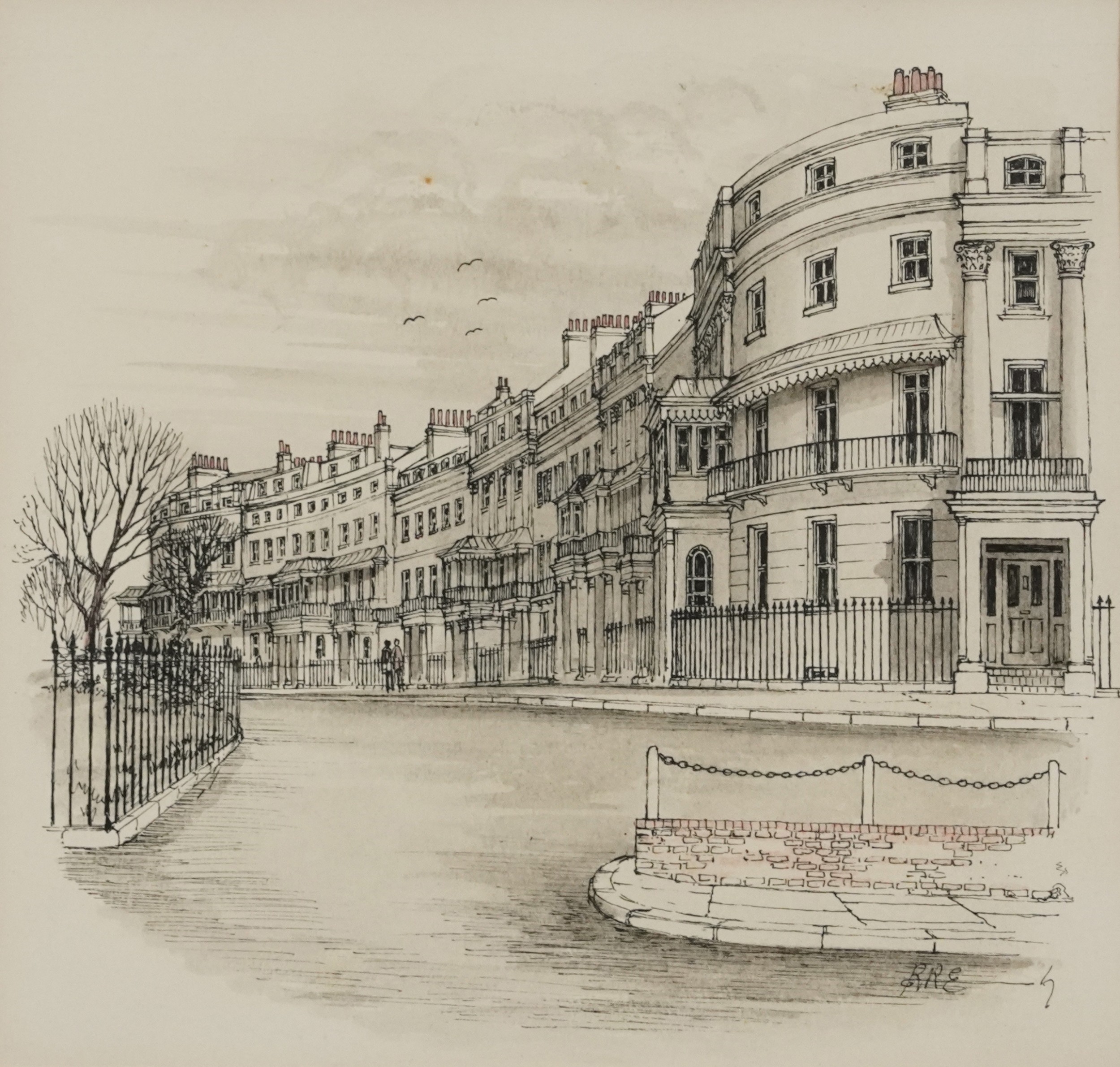 Artwork by Robert Richard Erly, Brighton street views, Made of ink on paper
