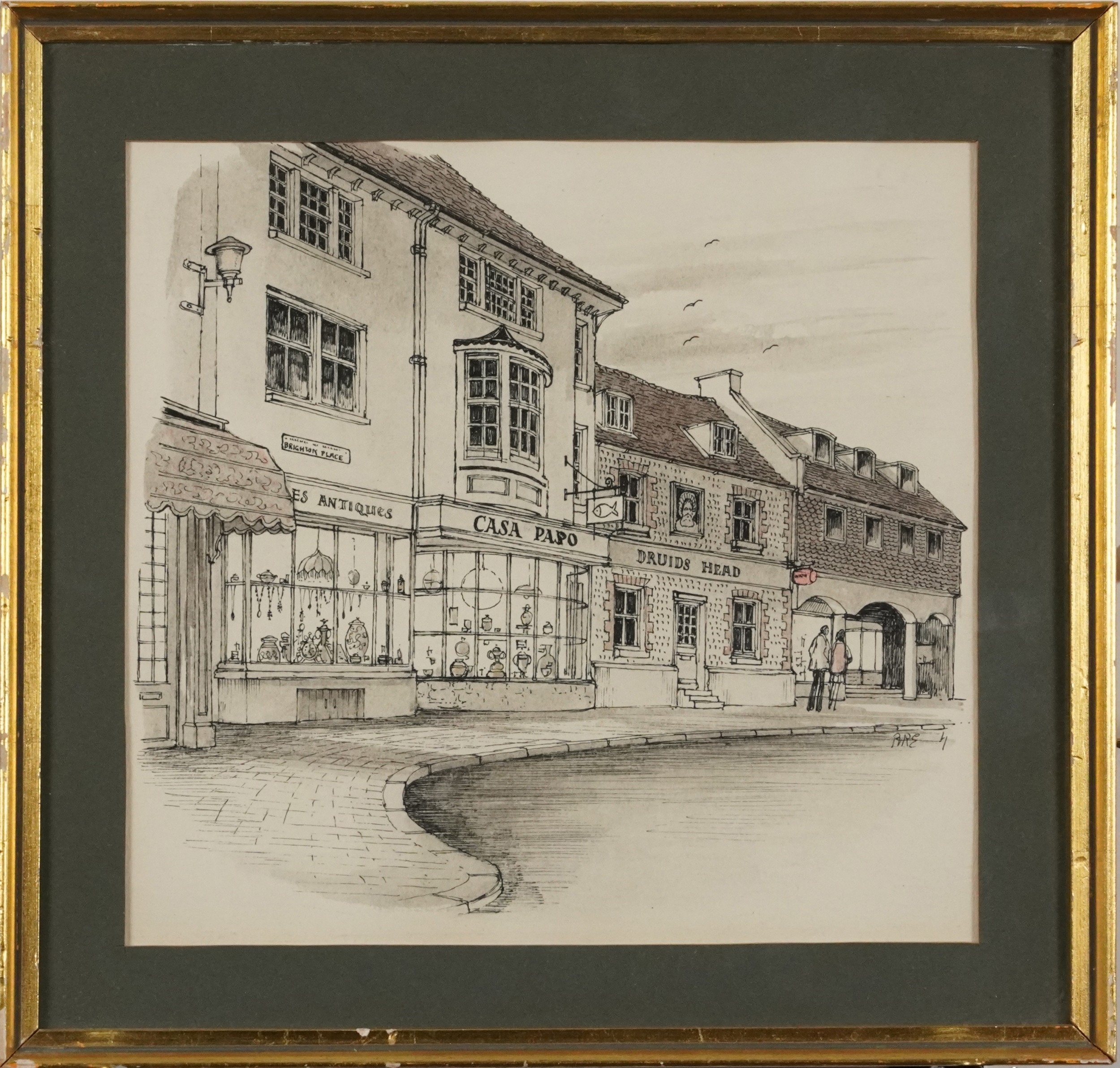 Artwork by Robert Richard Erly, Brighton street views, Made of ink on paper