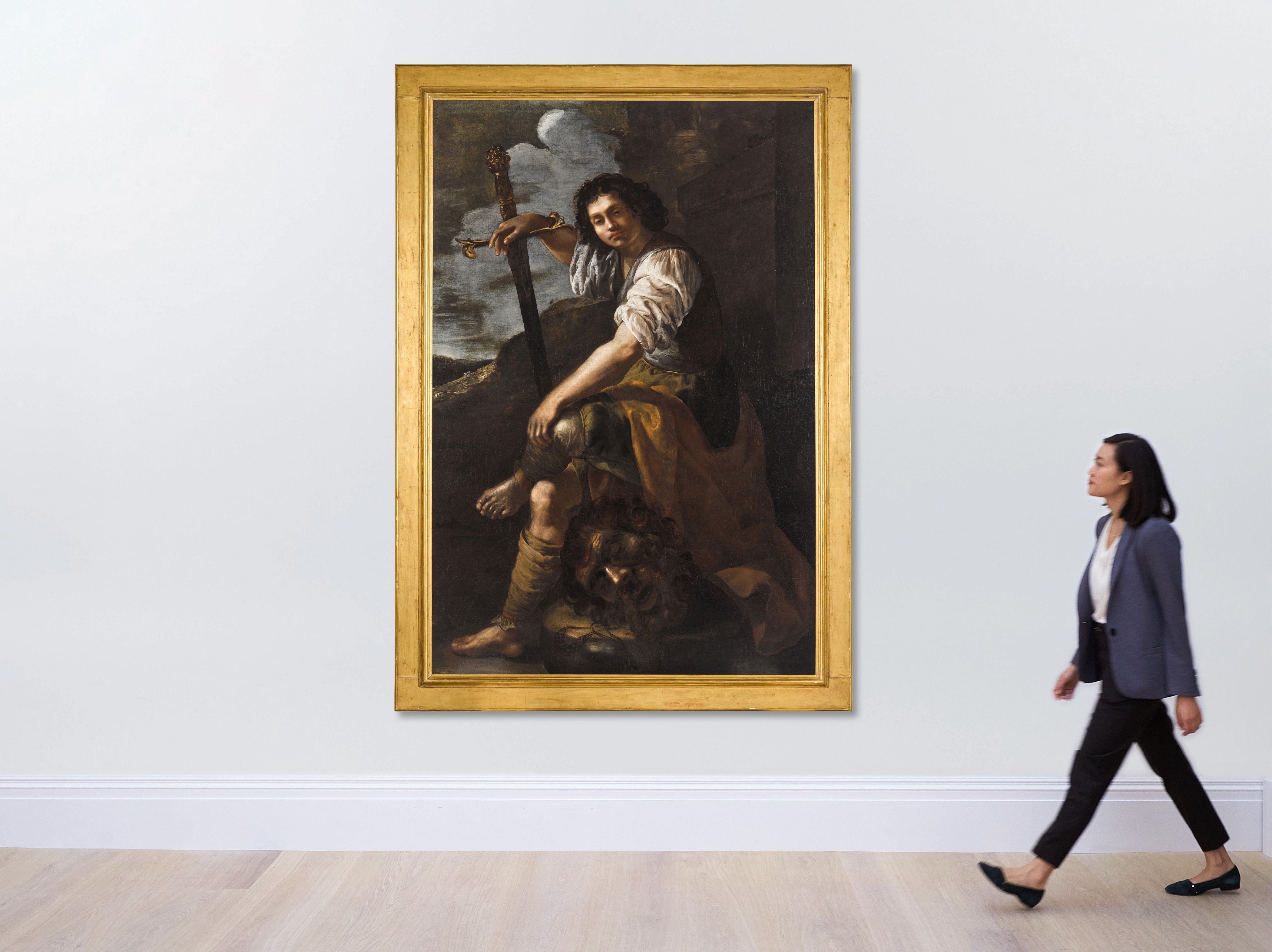 Artwork by Artemisia Gentileschi, David with the head of Goliath, Made of oil on canvas