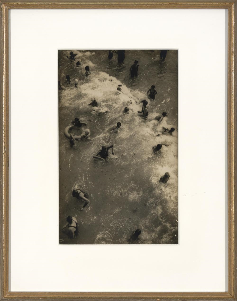 Artwork by Harold Cazneaux, Sydney Surfing, Made of silver gelatin