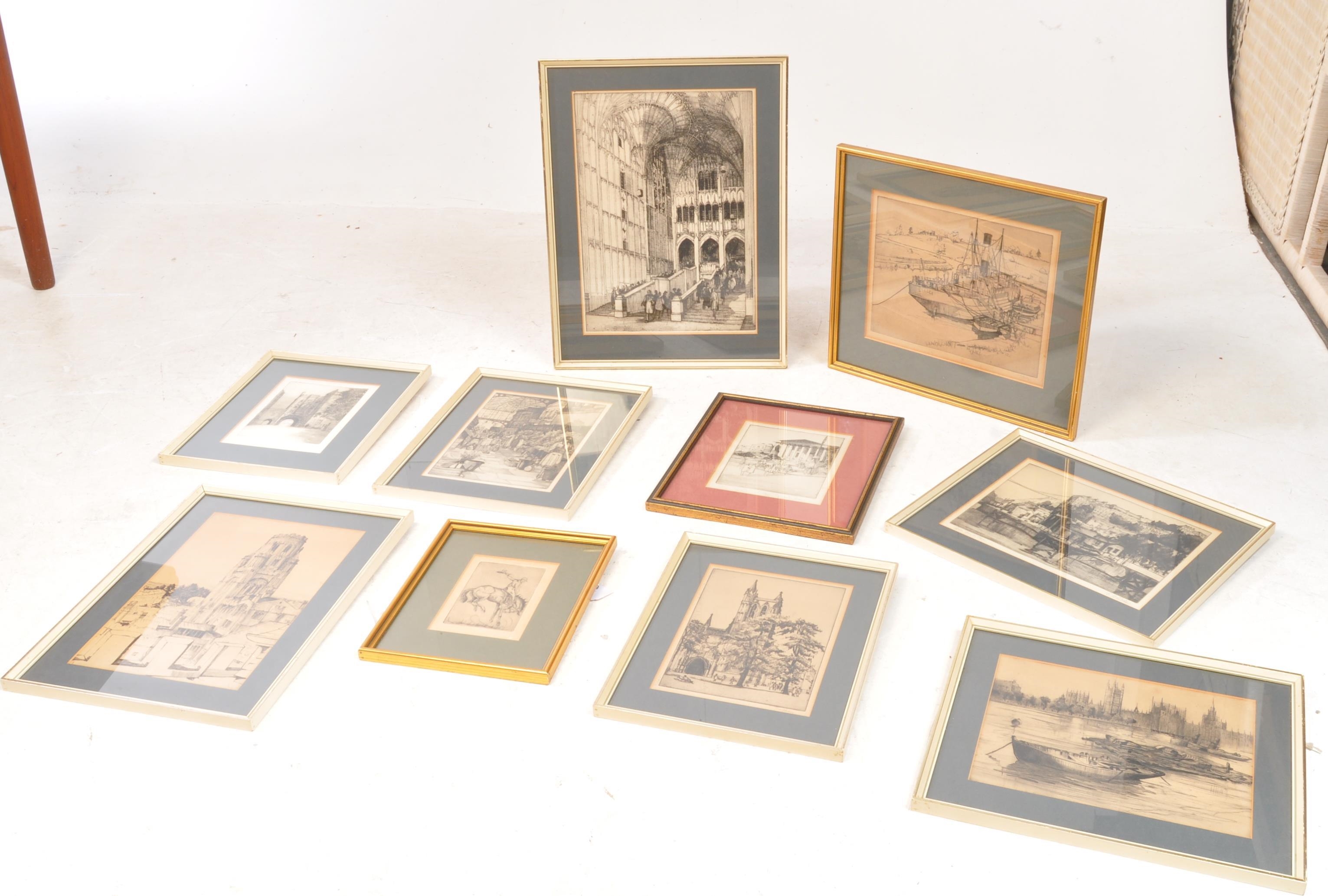 Artwork by Gwen Whicker, TWELVE LOCAL INTEREST ETCHINGS, Made of etchings