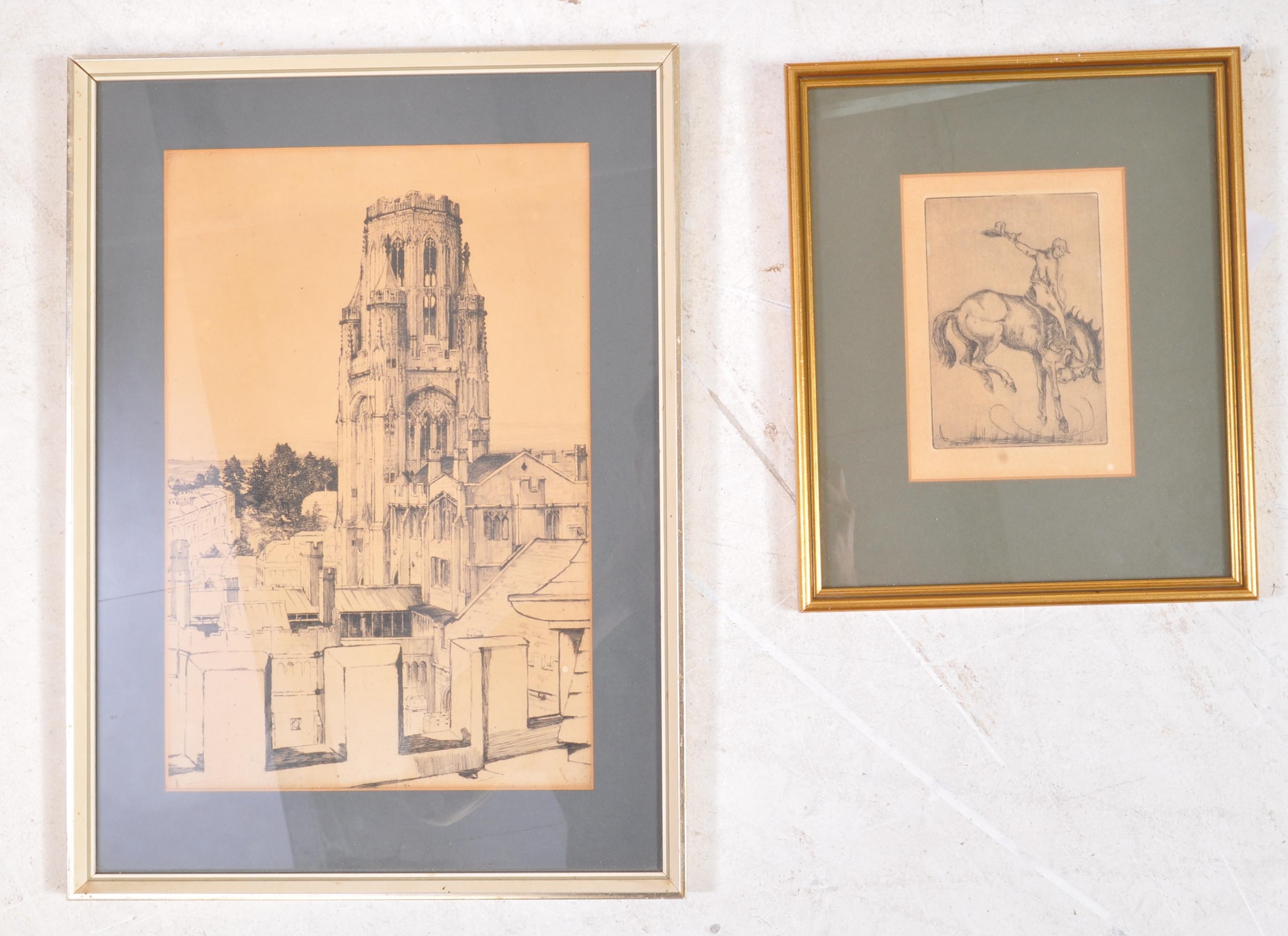 Artwork by Gwen Whicker, TWELVE LOCAL INTEREST ETCHINGS, Made of etchings