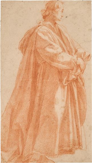 A man standing, to right by Jacopo Chimenti