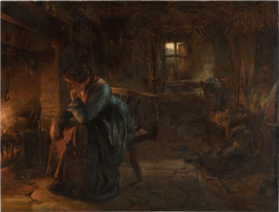 A cottage interior, North Wales - Frank Holl