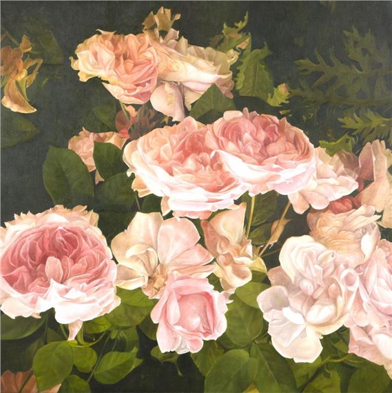 Peach Roses by Elisabeth Kruger, 1999