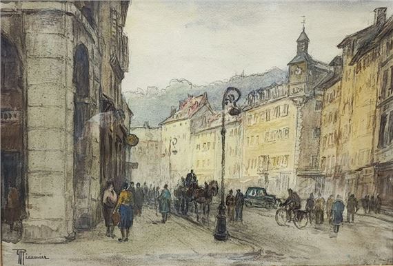 Chambéry, the lively Place St Léger by Yvonne Récamier