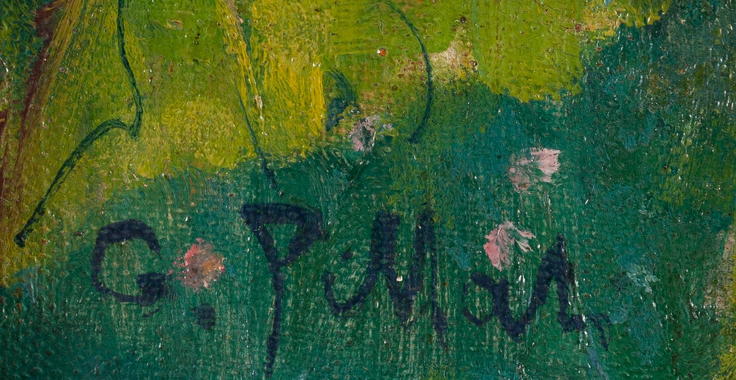 Artwork by Gustaw Pilatti, In a highland farmhouse, Made of oil/canvas