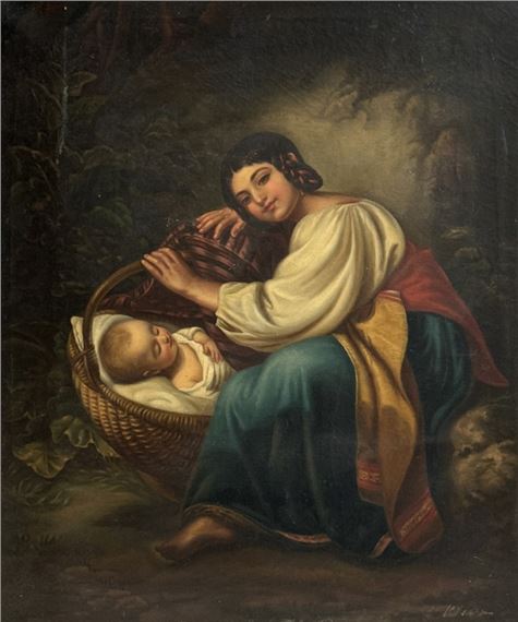 Mutter mit dem Kind - Leopold Pollak