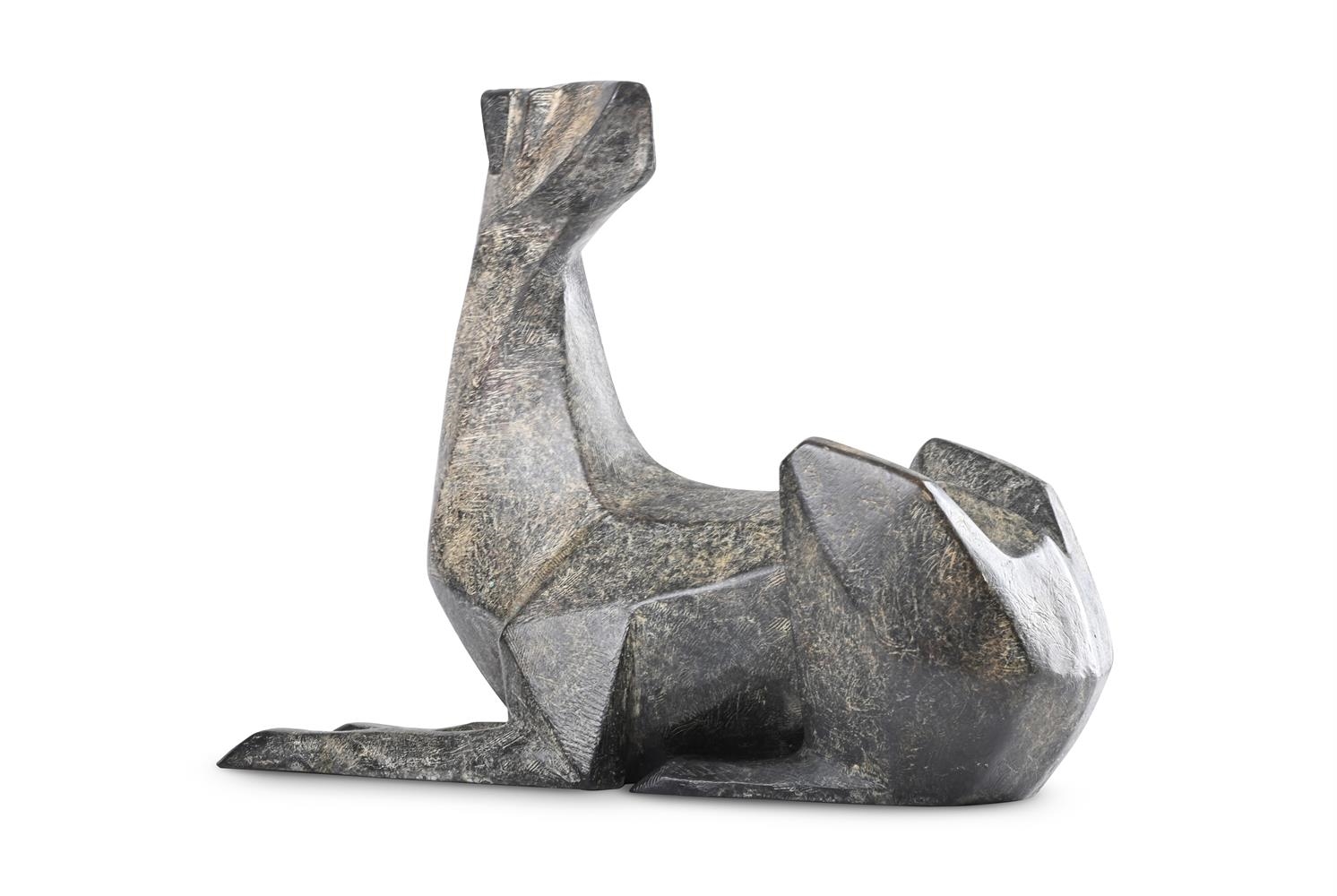 Artwork by Terence Coventry, LYING HOUND, Made of Bronze
