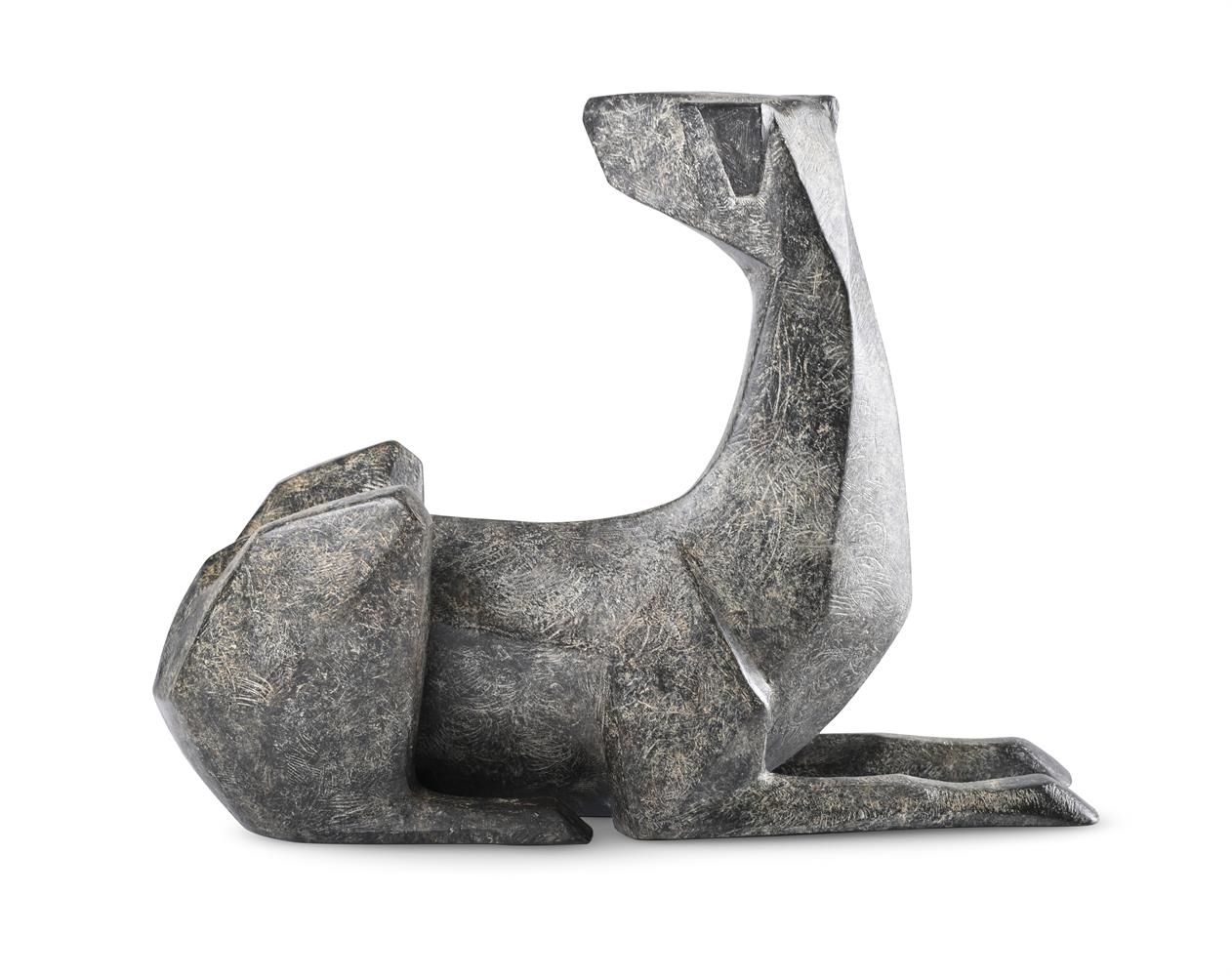 Artwork by Terence Coventry, LYING HOUND, Made of Bronze