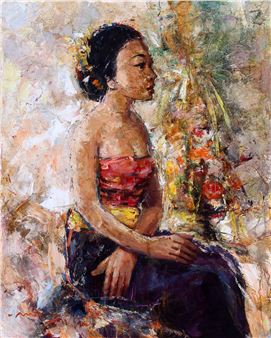 Seated Balinese Woman - Mozes Misdy