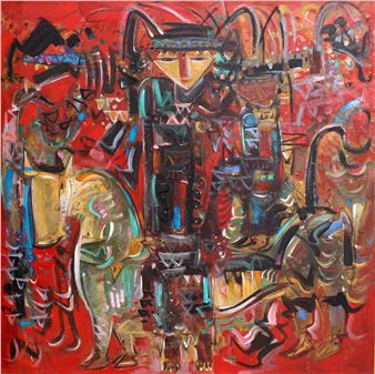 Dua Figur Menunggang Kuda - Suwaji