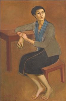 Woman Sitting at The Table - Sudarso