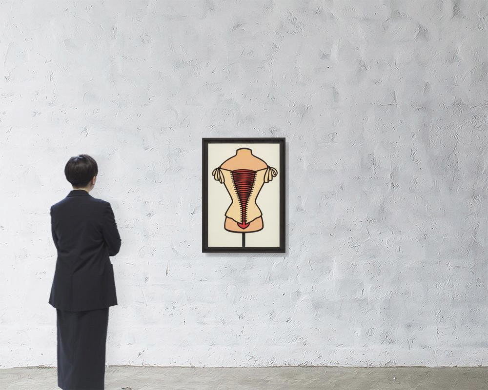 Artwork by Mari Ota, Untitled 5, Made of marker and crayon on paper, paper