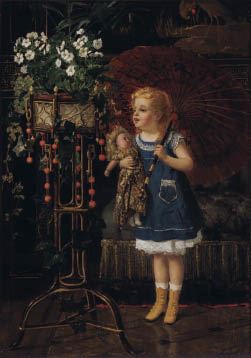 Parasol and doll - Jan Verhas