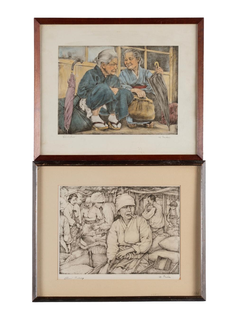 Artwork by Willy Seiler, Shrewd Bartering & Chatterboxes, Made of Etchings