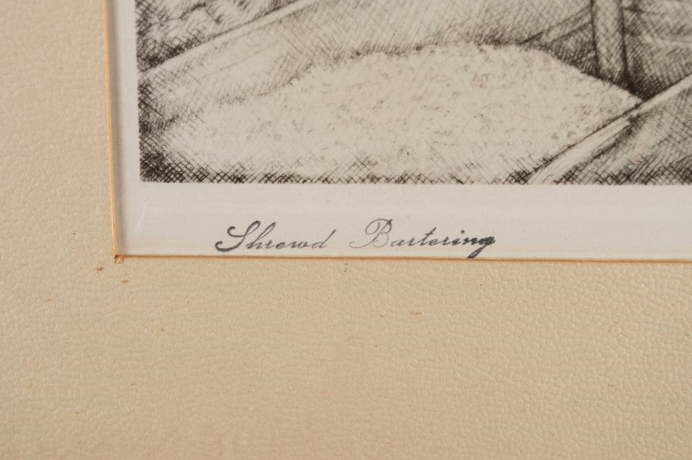 Artwork by Willy Seiler, Shrewd Bartering & Chatterboxes, Made of Etchings