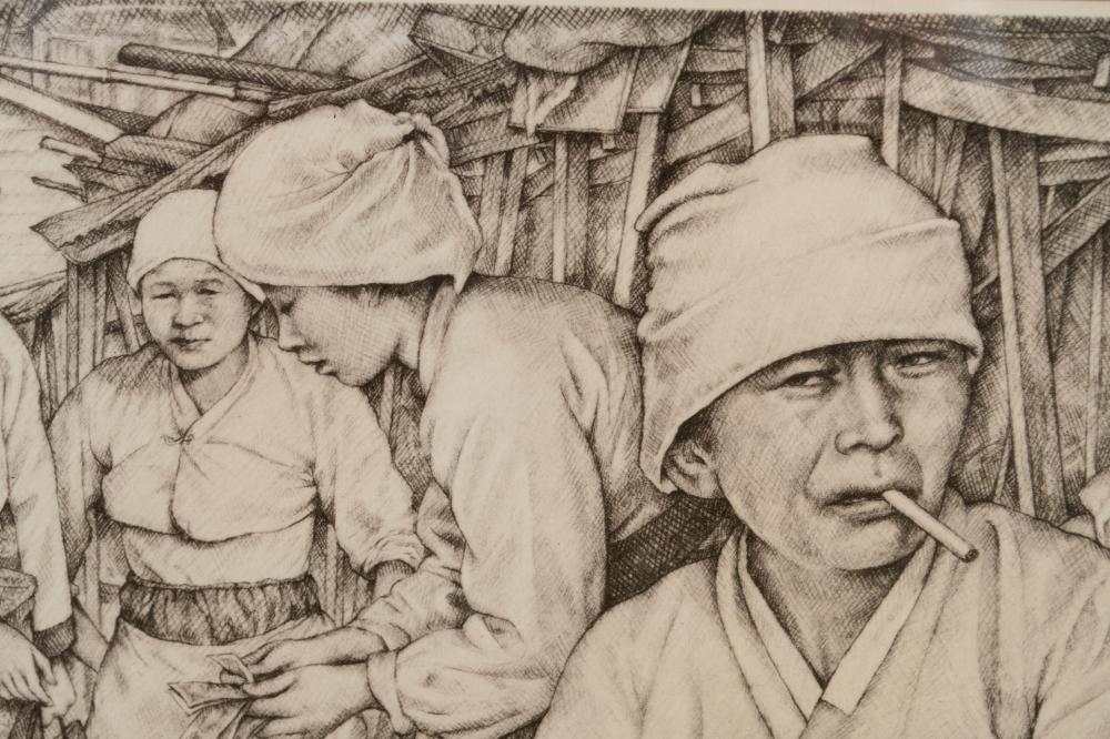 Artwork by Willy Seiler, Shrewd Bartering & Chatterboxes, Made of Etchings