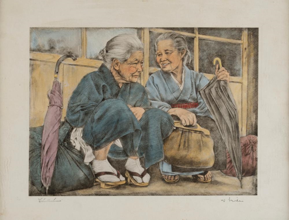 Artwork by Willy Seiler, Shrewd Bartering & Chatterboxes, Made of Etchings