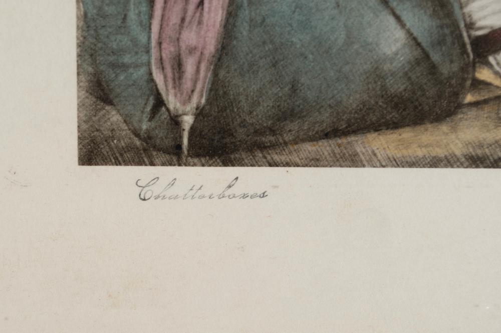 Artwork by Willy Seiler, Shrewd Bartering & Chatterboxes, Made of Etchings