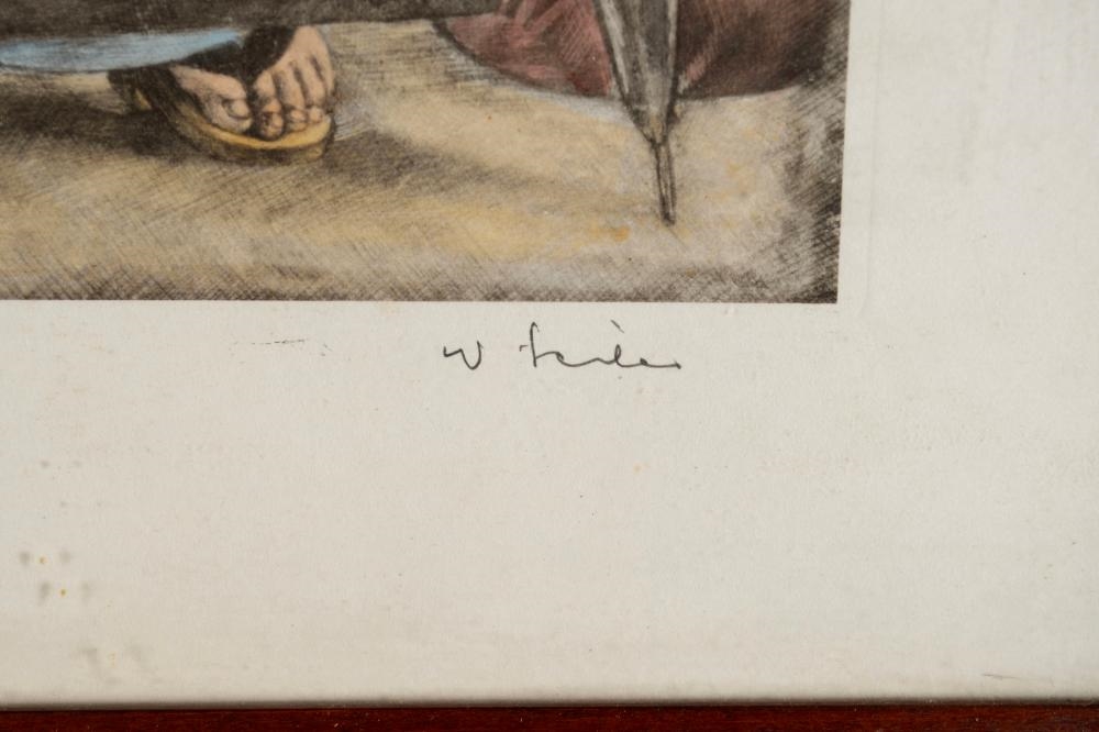 Artwork by Willy Seiler, Shrewd Bartering & Chatterboxes, Made of Etchings