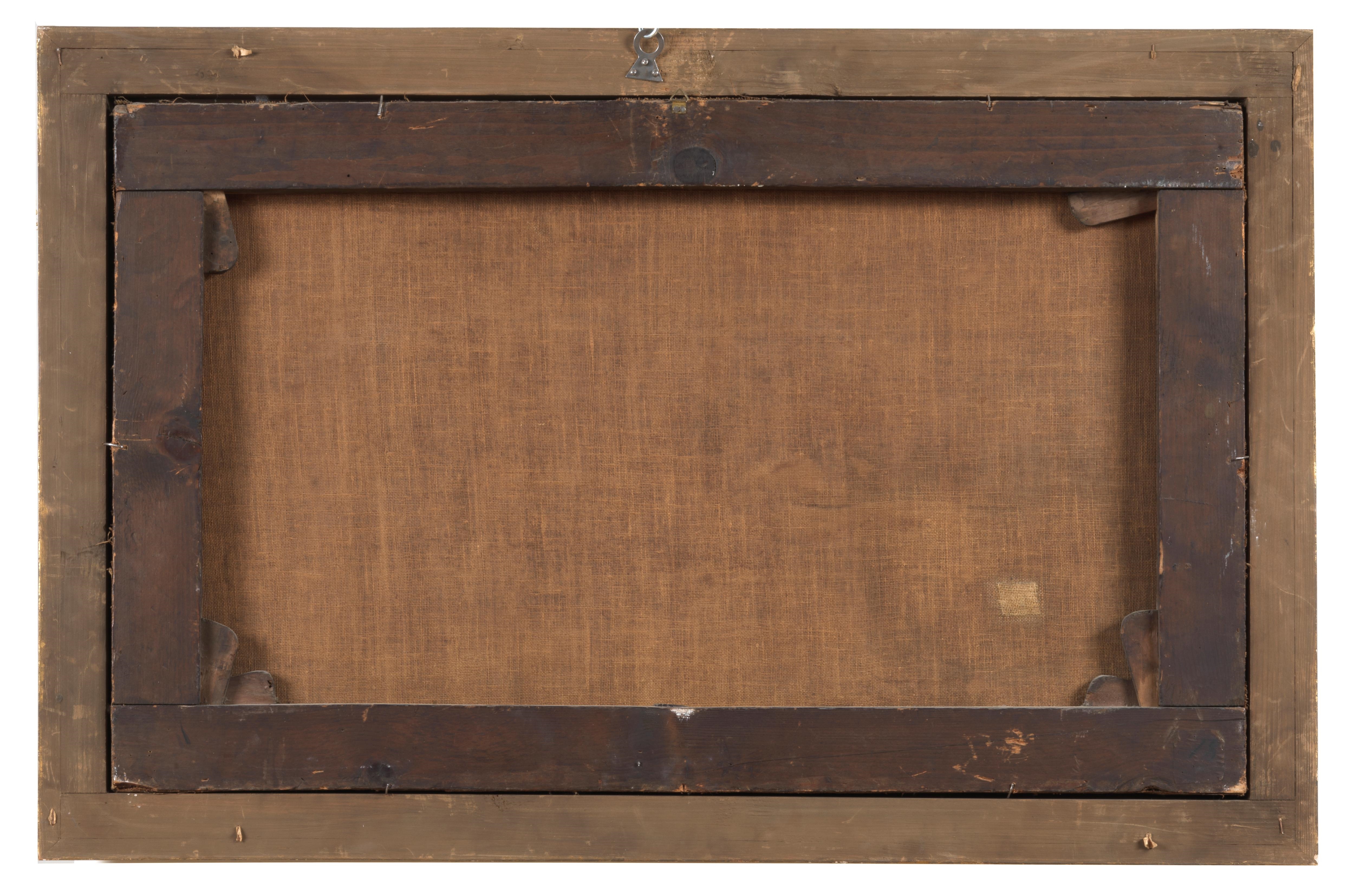 Artwork by Roman School, 17th Century, A river landscape with fishermen, a village beyond, Made of oil on canvas