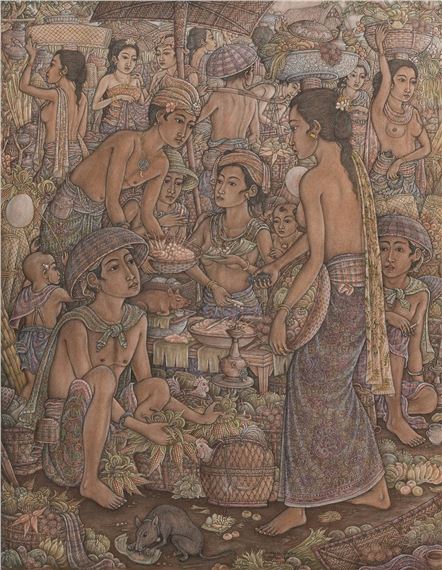 Menawar Jagung, PITA PRADA (THE GOLDEN CREATIVITY by I Wayan Serathi, painted in 1989