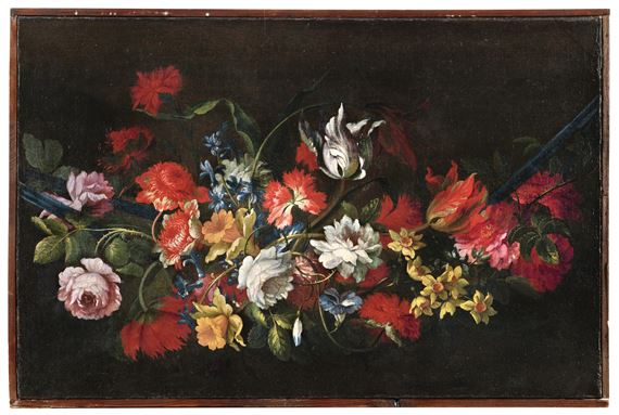 Tulips, double anemones, roses, hyacinths, peonies, daffodils and morning glories