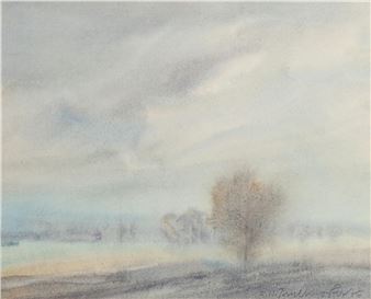 Weite Landschaft im Nebel - Siegfried Amerstorfer