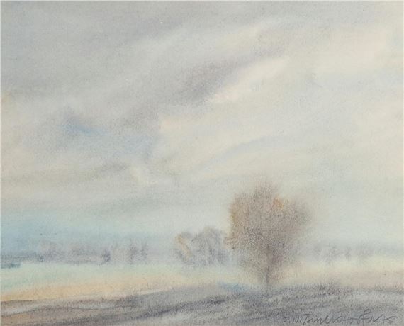 Weite Landschaft im Nebel - Siegfried Amerstorfer