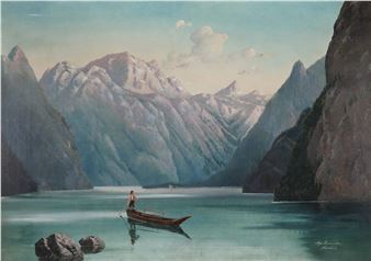 Blick über den Königssee hinüber zum Watzmann - Max Bumüller