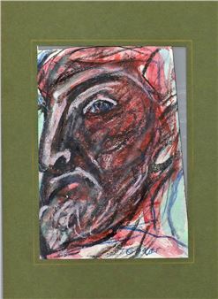 Drei Arbeiten: a) Portrait eines Bärtigen und Brustportrait eines älteren Herren (recto/verso); b) Männerportrait; c) Brustportrait eines Herren - Arthur Degner