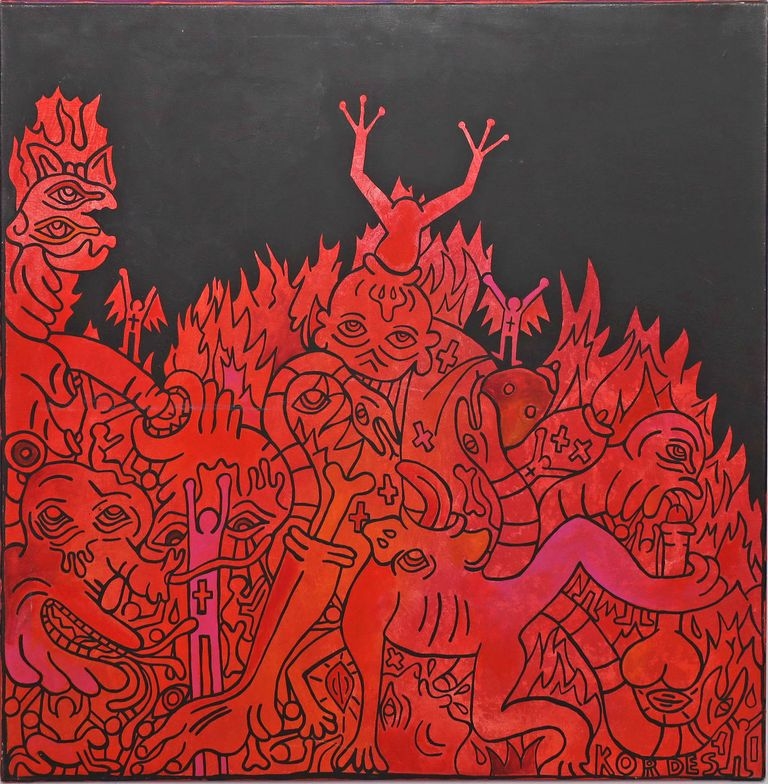 Artwork by Horst Kordes, Ohne Titel, Made of oil on canvas