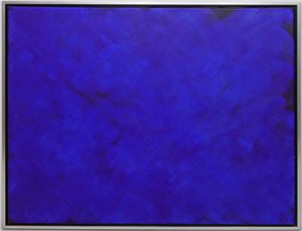 Bleu et noir sur rouge - Horst Mak