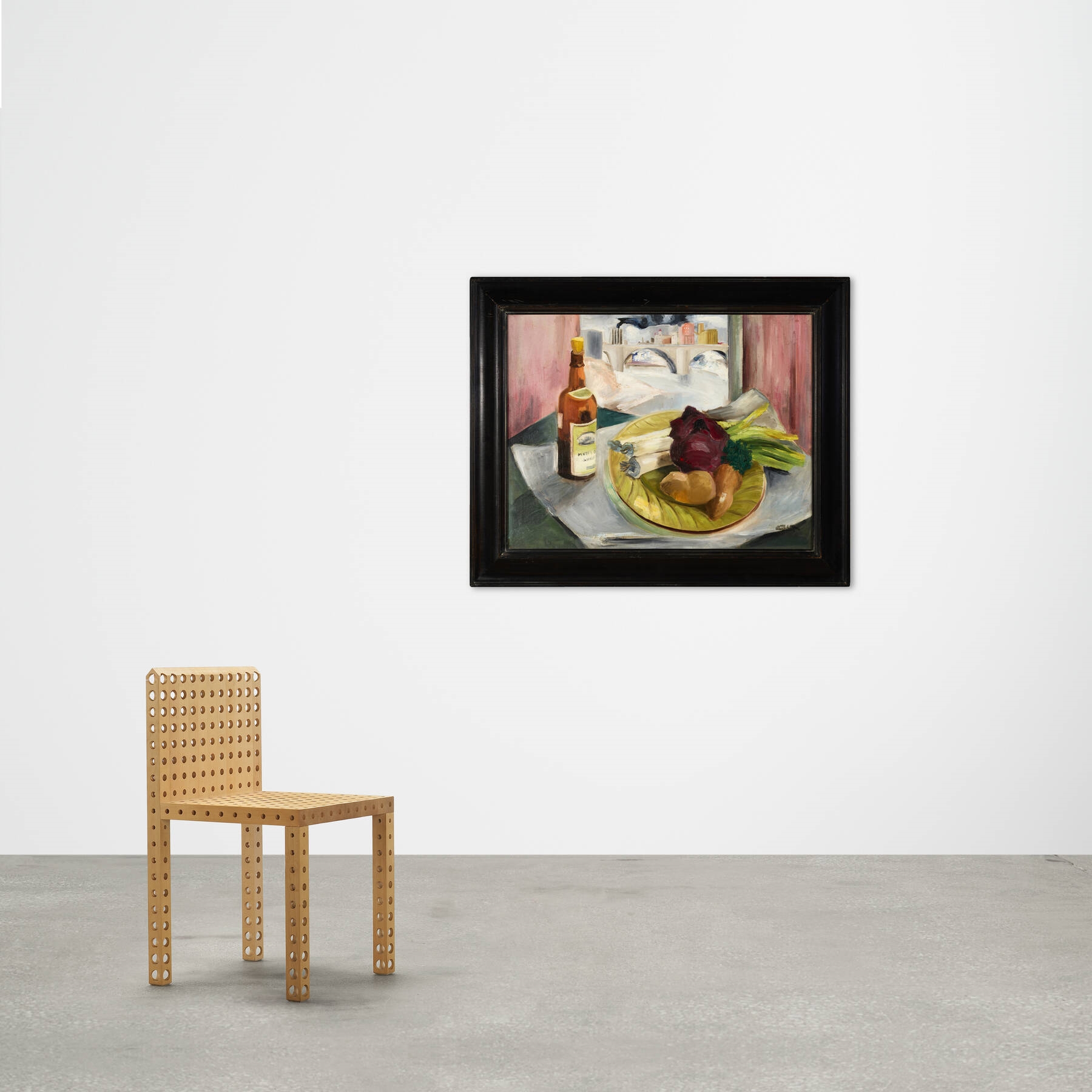 Artwork by Emily Abbott Nordfeldt, Still Life with a City View, Made of oil on canvas