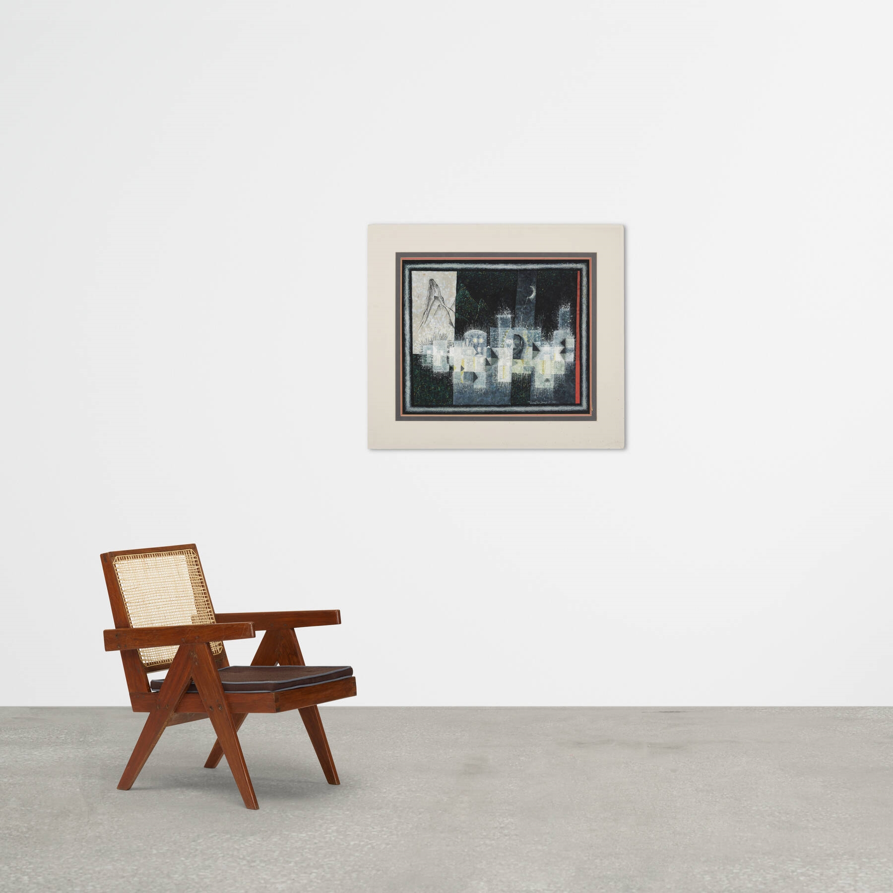 Artwork by Edward John Stevens Jr., Phantom Village, Made of gouache on paper