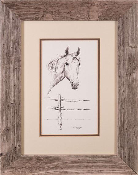 Untitled, Horse and Fence; 1926 by Roland Gissing, 1926