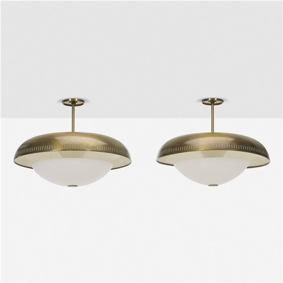 Pendant lamps model 11405, pair by Harald Notini, c. 1940