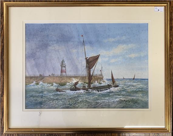 Coastal shipping scene - Mig Hurley