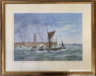 Coastal shipping scene - Mig Hurley