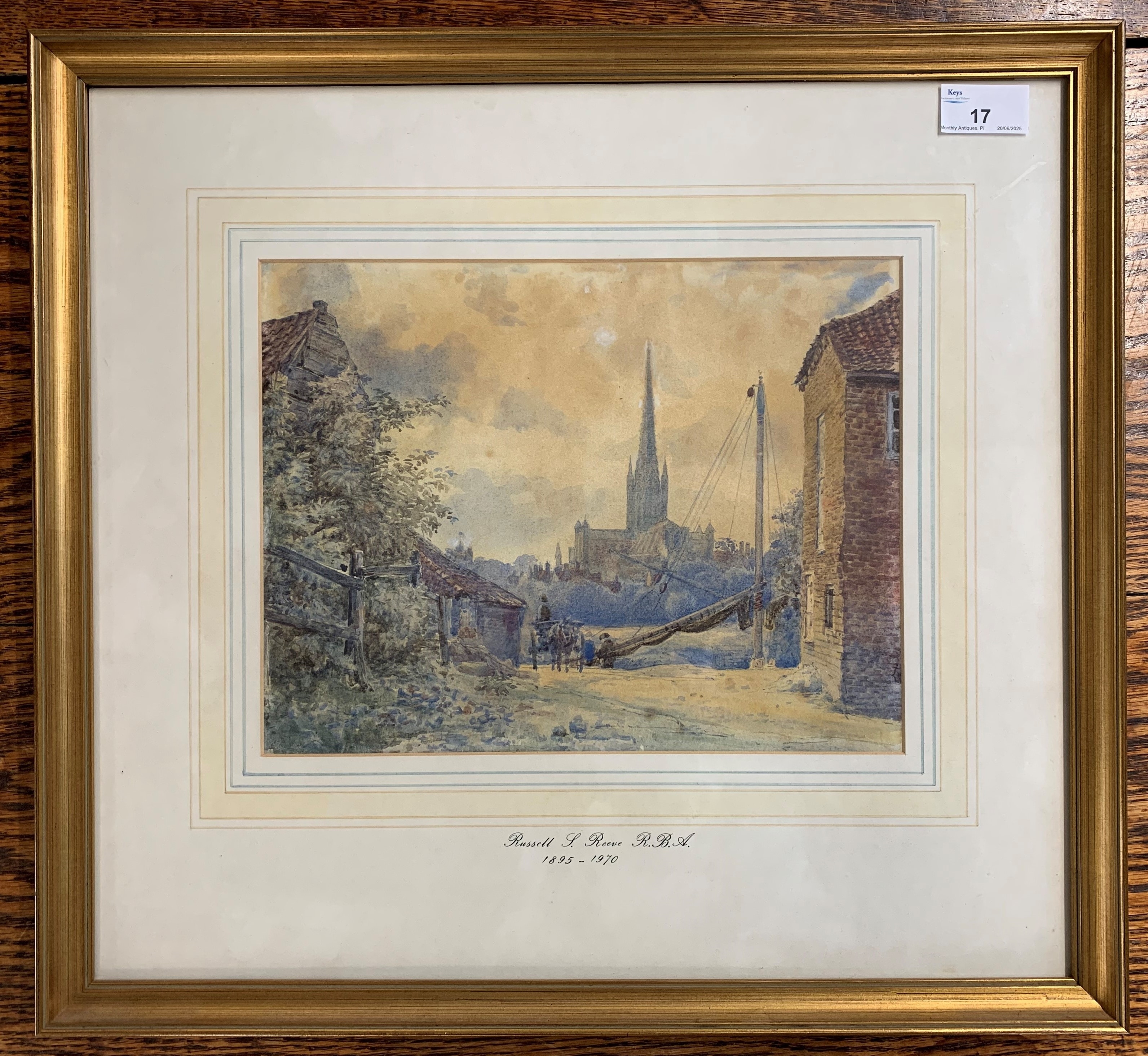 Russell Reeve | A riverbank view across to Norwich Cathedral | MutualArt