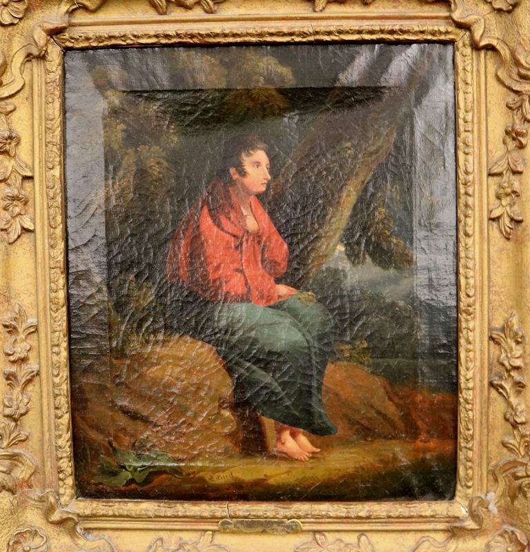 Edward Bird | Barefoot Man Wrapped in Red and Blue Cloaks | MutualArt