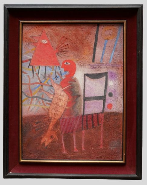 Artwork by Teódulo Rómulo, Composition, Made of Mixed media on chipboard