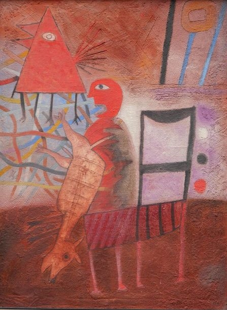 Artwork by Teódulo Rómulo, Composition, Made of Mixed media on chipboard