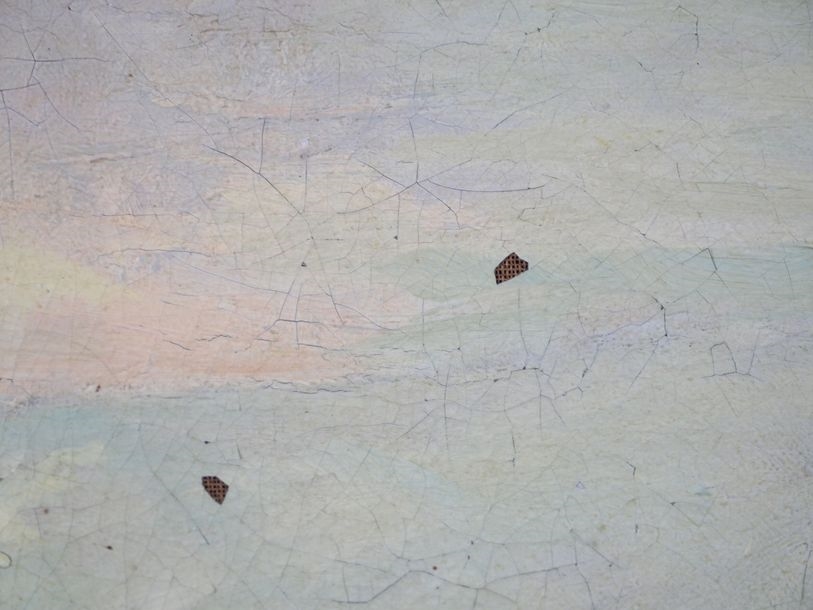 Artwork by André Suréda, Animated lake landscape, Made of Oil on canvas