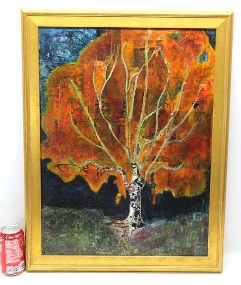 Artwork by Katherine Mott, "Autumn Melody", Made of Mixed Media on Board